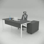 Ear Desk Anthracite (with 80cm Bottom Shelf)